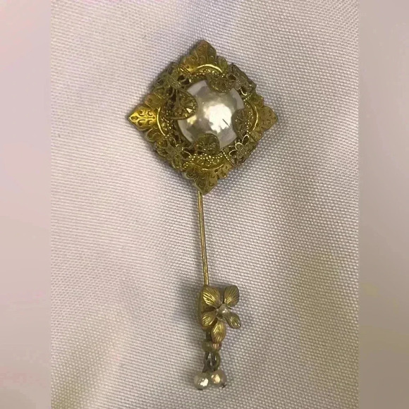 Vintage Very Rare Miriam Haskell Signed Chanel  PIN rare 2.75”perfect condition - Picture 4 of 7